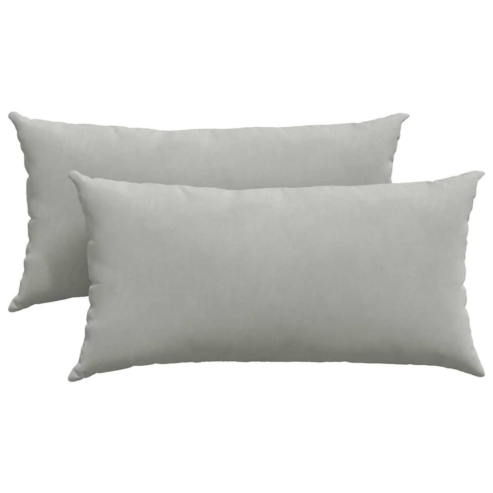 Coussins de canapé 2 pc tissu gris clair 80 x 40 cm