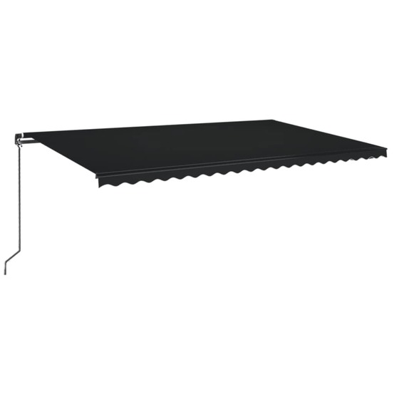 Auvent manuel rétractable 500x350 cm anthracite