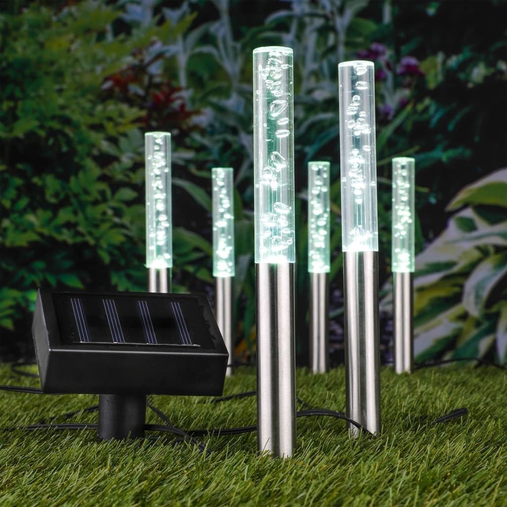 FUYO Lot De 3 Lampes Solaires LED RGB - IP67 - Télécommande - Pour Jardin, Piscine, Décoration Extérieure - 18cm
