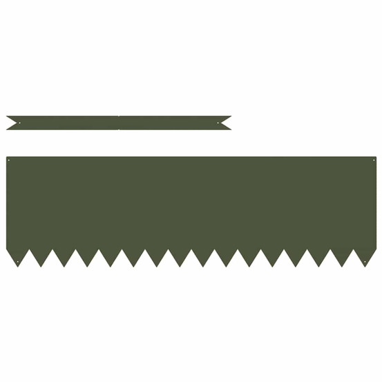 Bordure de pelouse 10 pcs vert olive 100 x 0.05 x 20 cm