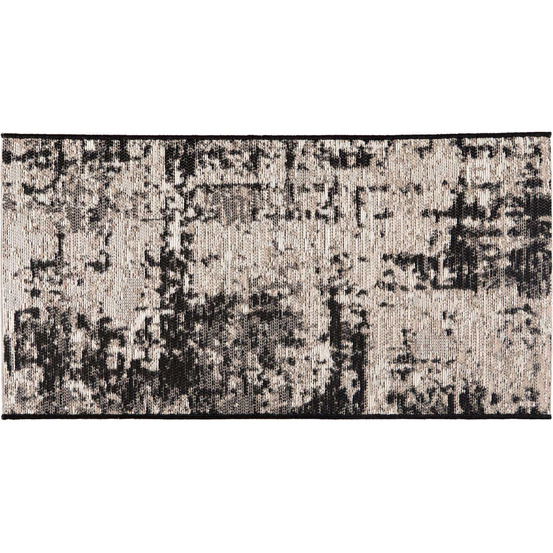 Tapis extérieur en polypropylène catania noir 110 x 60 cm