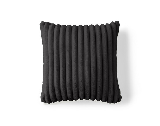 Sierra - coussin - en fausse fourrure côtelé - 50x50 cm