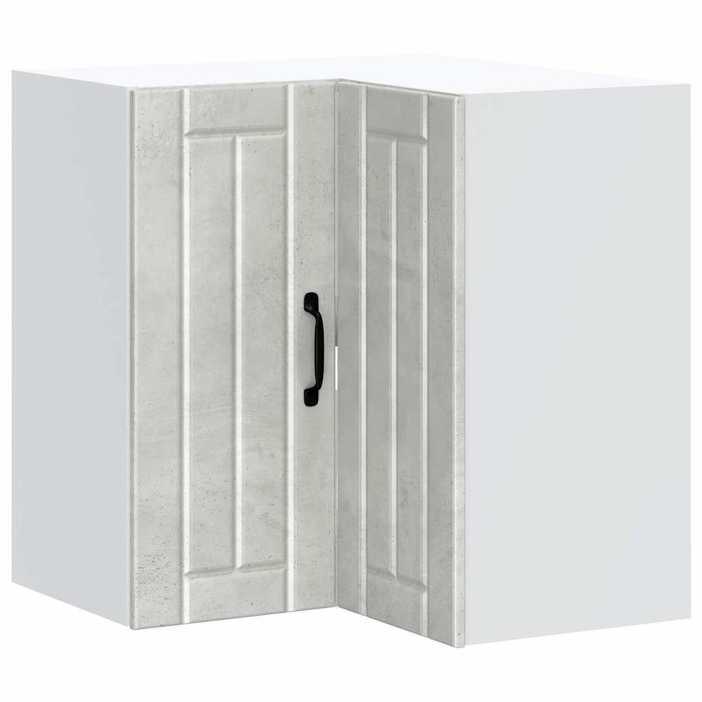 Armoire d'angle murale de cuisine lucca gris béton