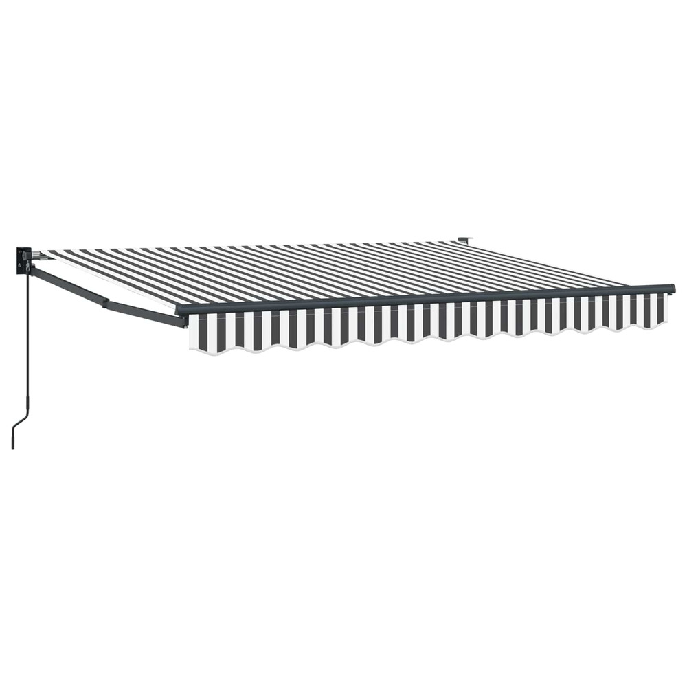 Auvent rétractable anthracite et blanc 2,5 x 2 m