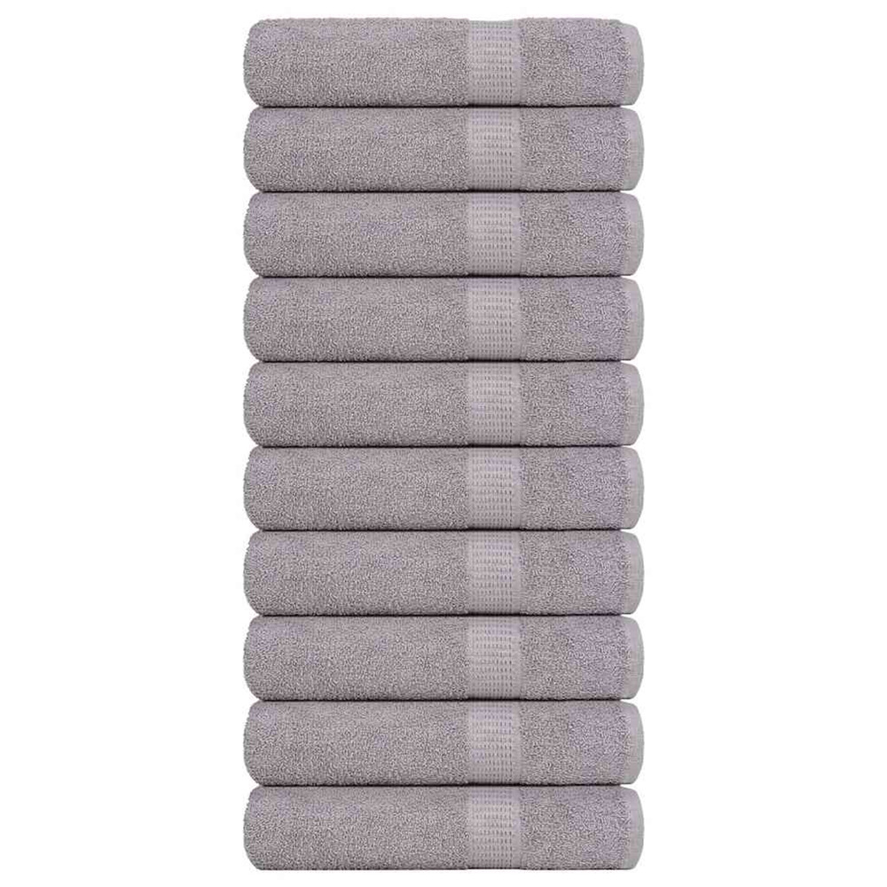 Serviettes de douche frogn 10 pcs gris 70x140 cm 360 g/m²