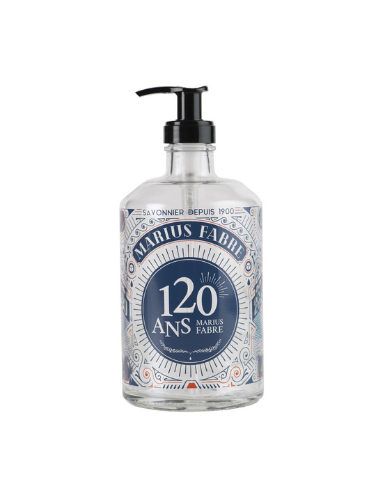 Flacon pompe en verre vintage edition 120 ans 500ml - marius fabre