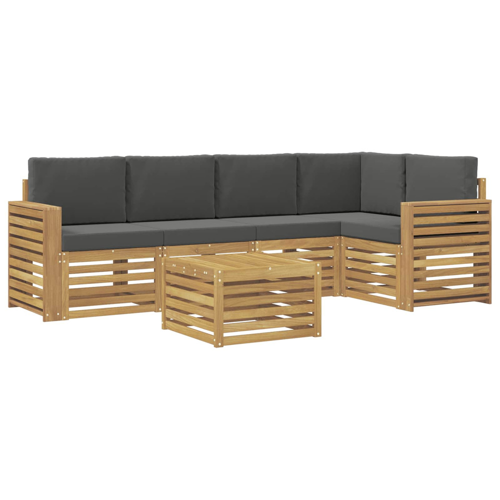 Ensemble de canapés d'extérieur 6 pcs blanc et anthracite