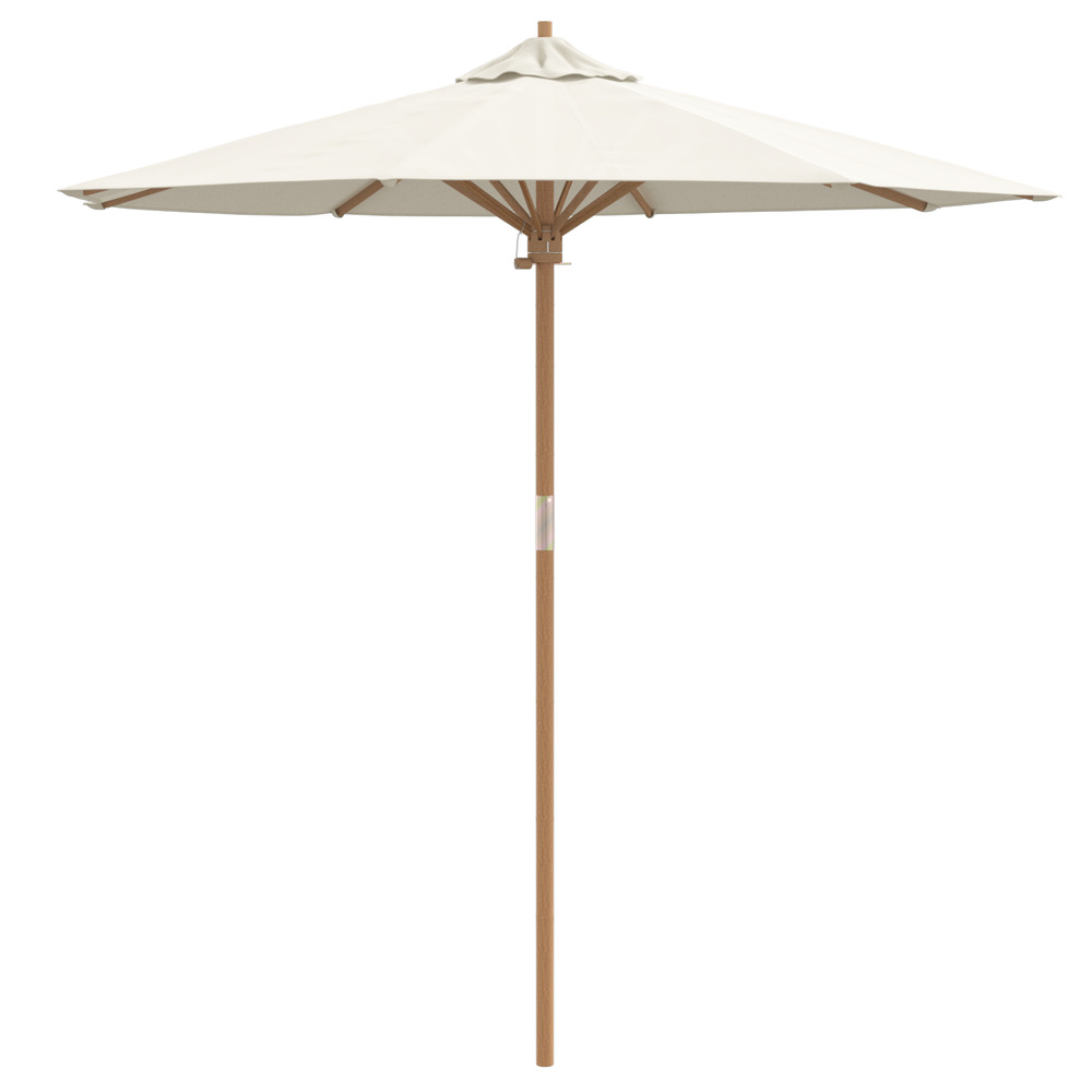 Parasol de jardin crème 217x230 cm en bambou