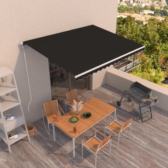 Auvent rétractable automatique 450x350 cm anthracite