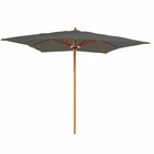 Parasol gris en bois 300x300 cm karimum