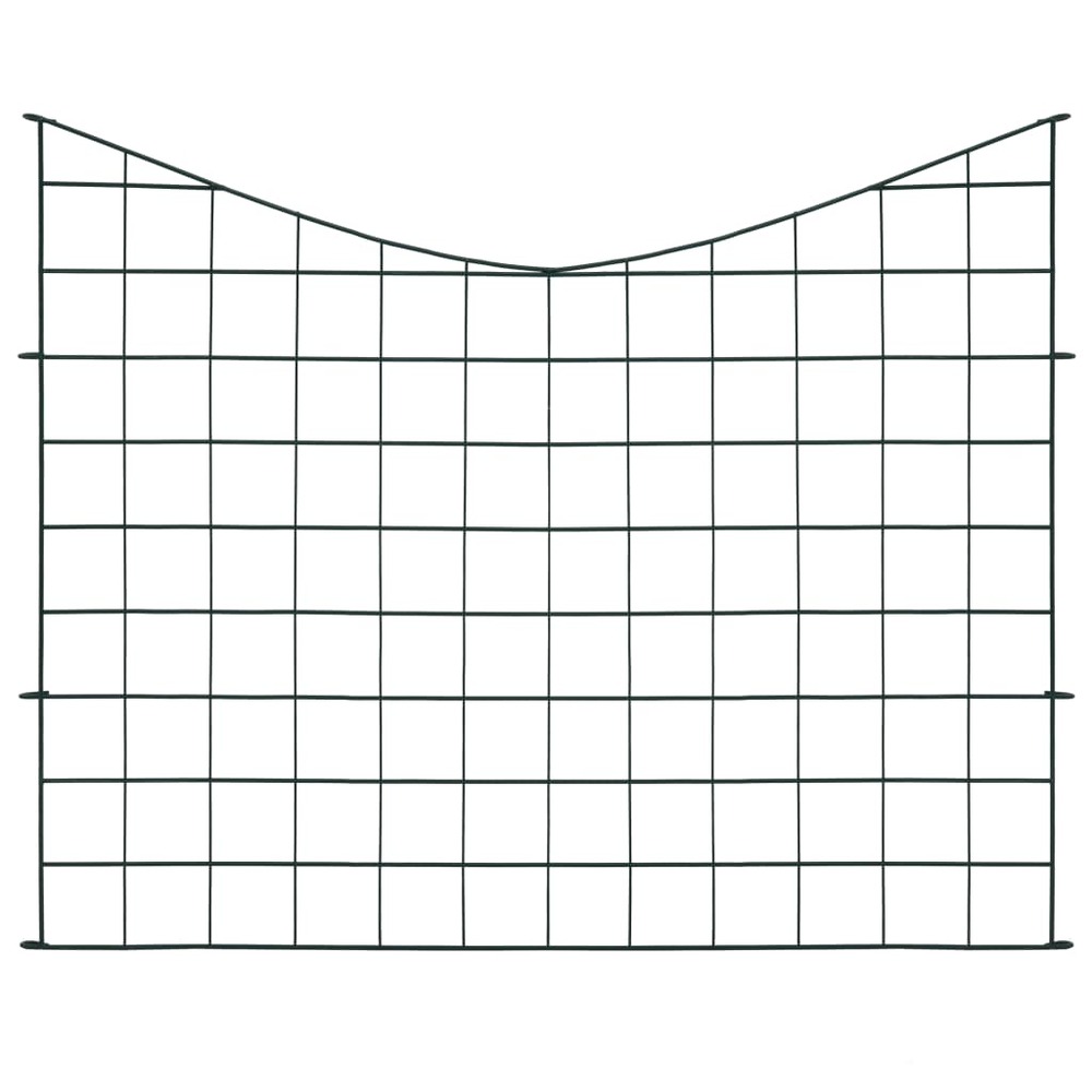 Ensemble de clôture de jardin voûtée plus basse 77,5x64 cm vert