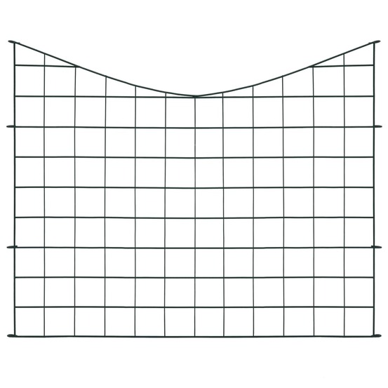 Ensemble de clôture de jardin voûtée plus basse 77,5x64 cm vert