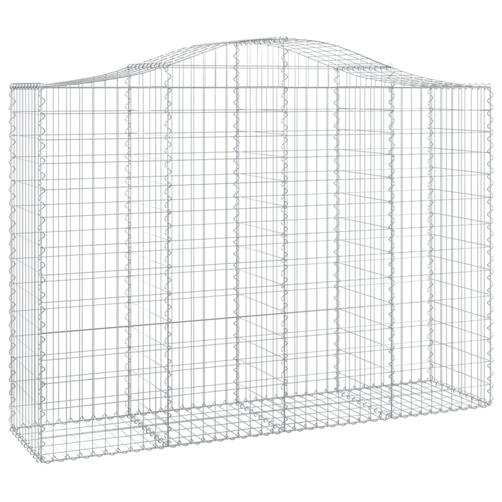 Panier de gabions arqué 200x50x140/160 cm fer galvanisé