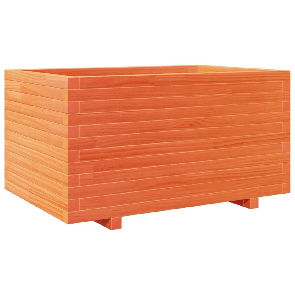 Jardinière d'extérieur cire marron 90x60x49,5 cm bois de pin massif