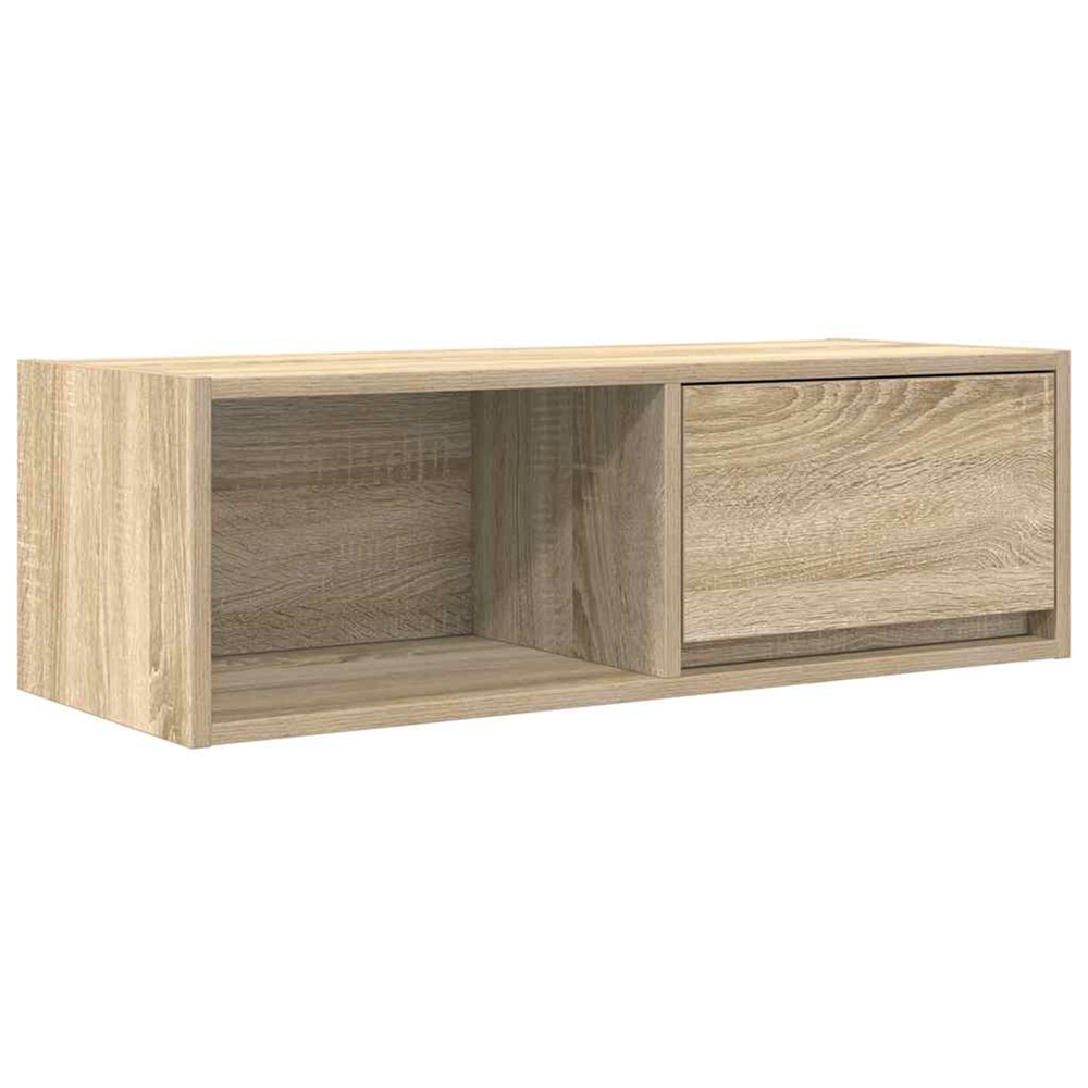 Meuble tv chêne sonoma 80x31x25,5 cm bois d'ingénierie