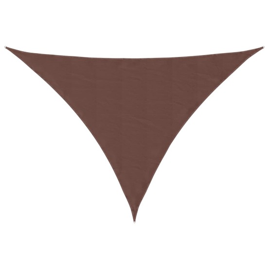 Voile de parasol tissu oxford triangulaire 5x5x6 m marron