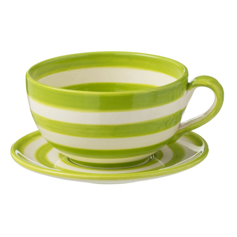 Tasse avec sous-tasse en céramique 
