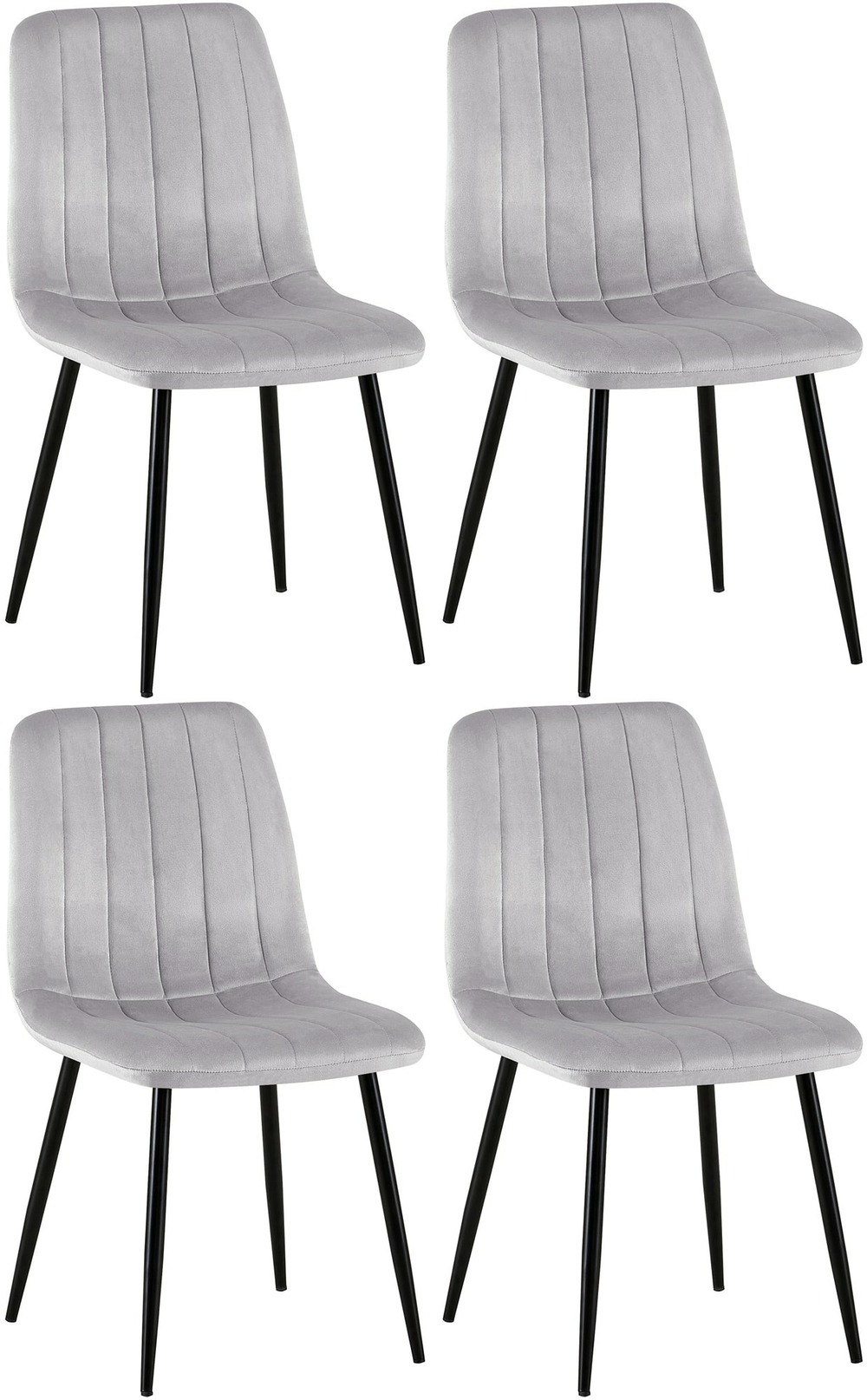 Suite de 4 chaises dijon en velours