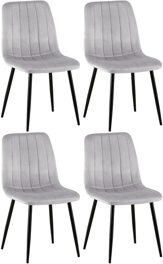 Suite de 4 chaises dijon en velours