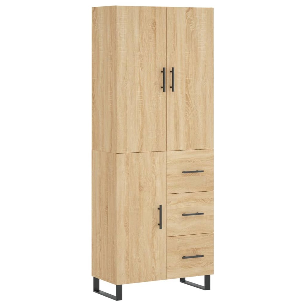 Buffet bahut commode armoire meuble de rangement organisateur cuisine salle de séjour salon haut sonoma 69,5 x 34 x 180 cm bo