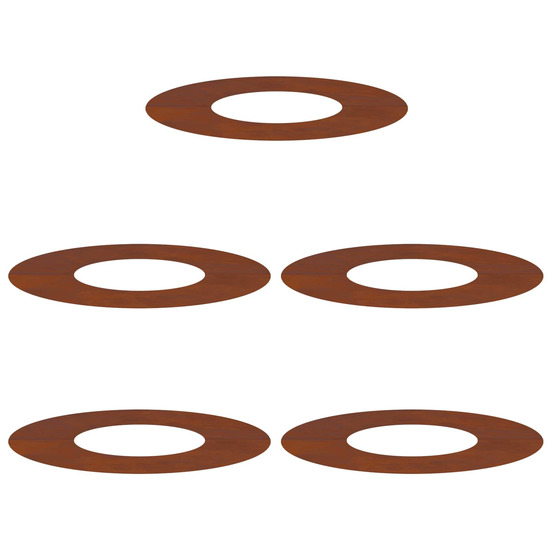 Adapté pour anneaux d'arbre plats 5 pcs marron ø30 / 60 cm