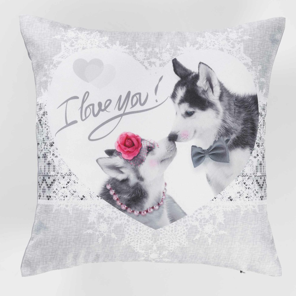 Housse de coussin modele dog anilove