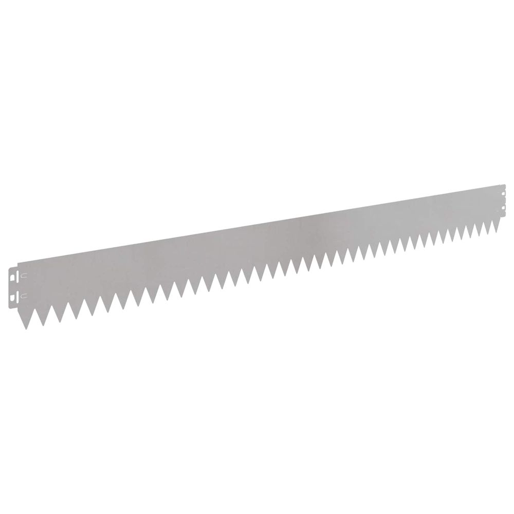 Bordure de pelouse 50 pc 103 x 10 cm stainless steel argenté