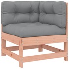 Canapé d'angle avec coussins bois massif douglas