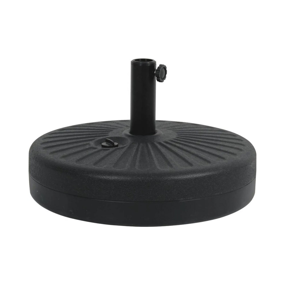 Pied de parasol circulaire en plastique résistant noir parasol