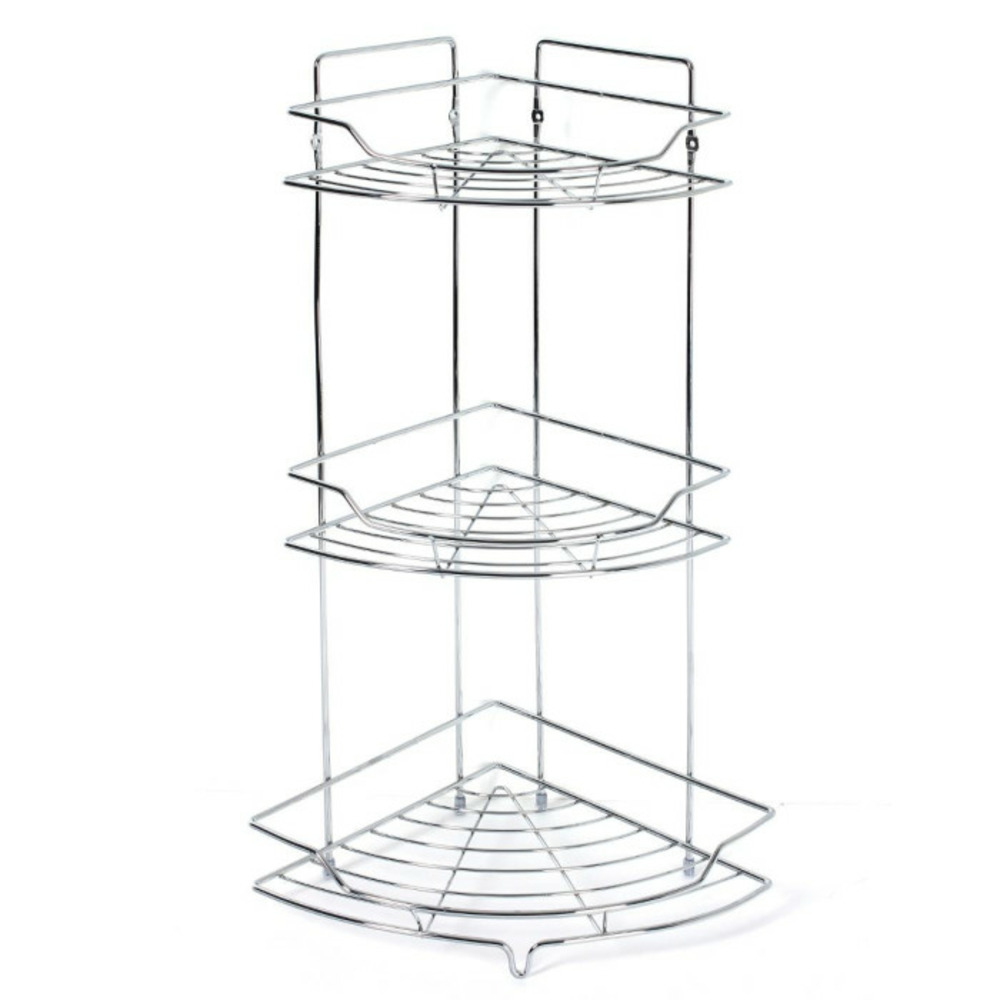 Étagère d'angle salle de bain venterra 56cm argent