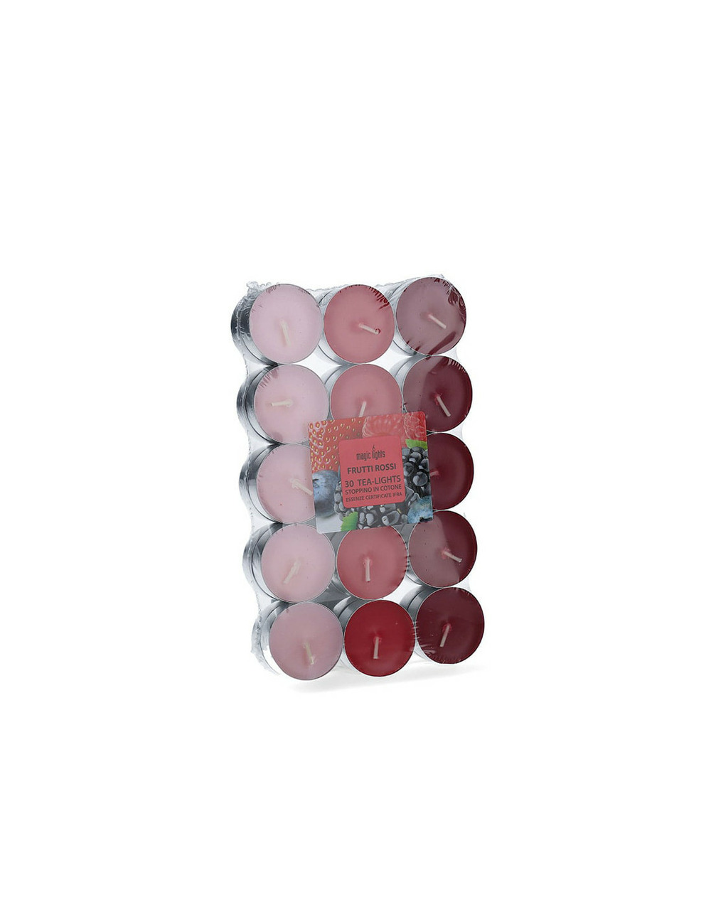 Bougies parfumées fruits rouges 30 uni. magic light