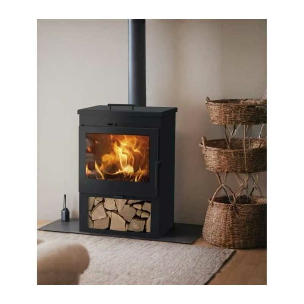 Poele a bois - panadero - bacalan ecodesign - 10,2 kw - bûches 50 cm