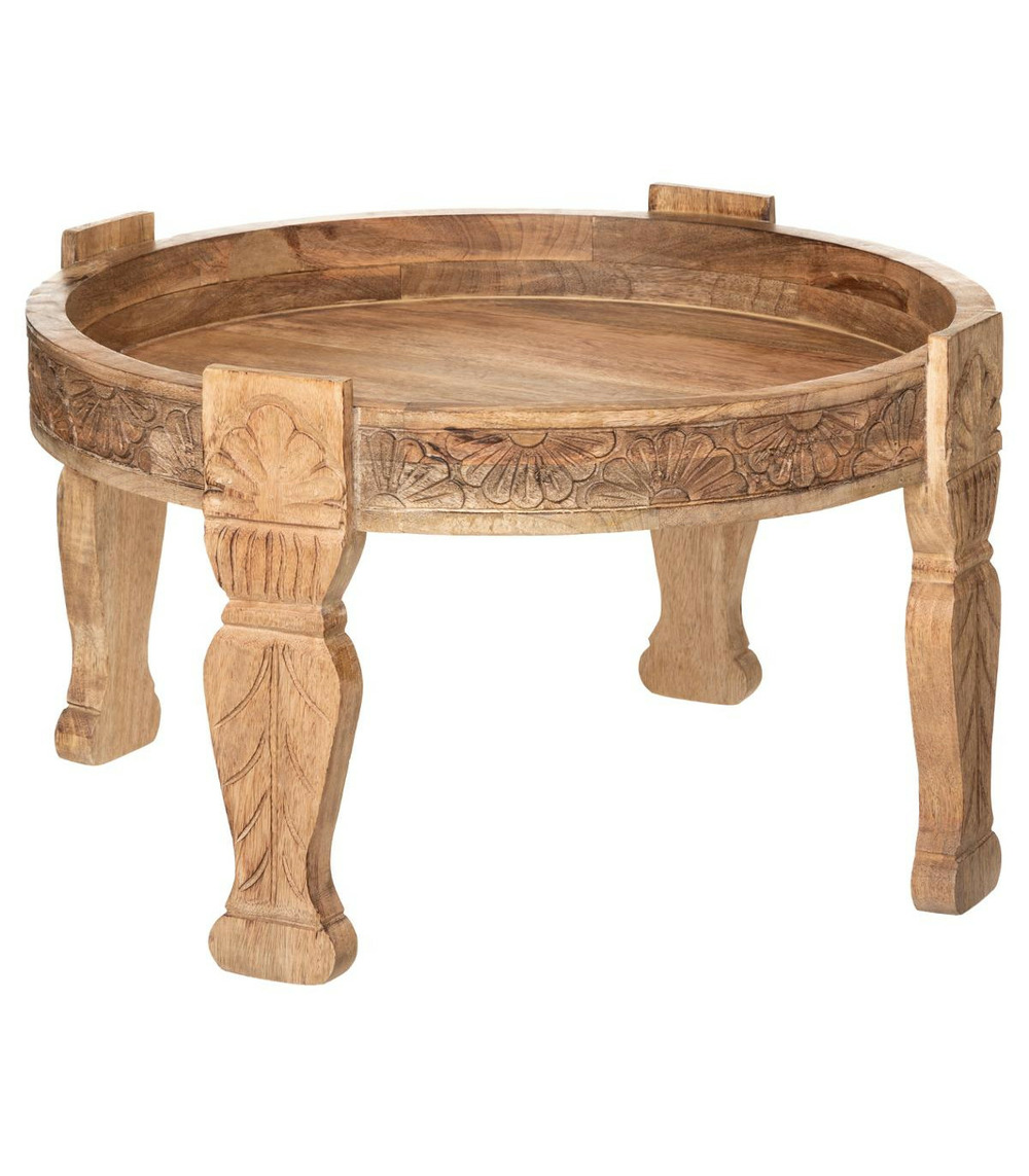 Table d'appoint en bois de manguier d 74 cm