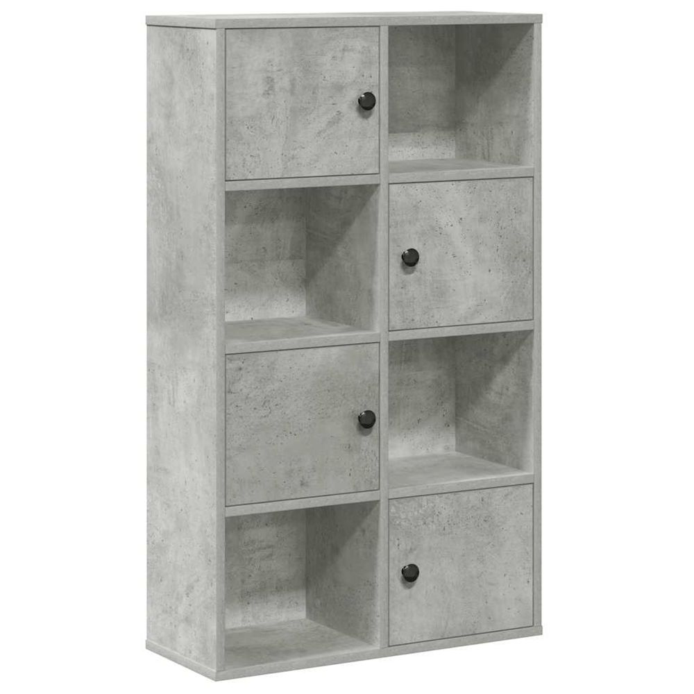 Bibliothèque gris béton 60x24x101,5 cm bois d'ingénierie