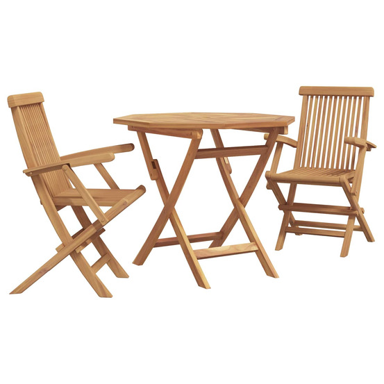 Ensemble de salle à manger pour jardin 3 pcs marron