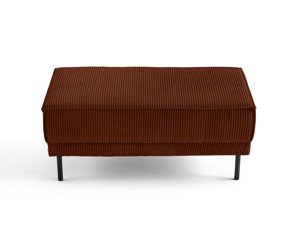 Charlie - pouf - pieds hauts - en velours côtelé