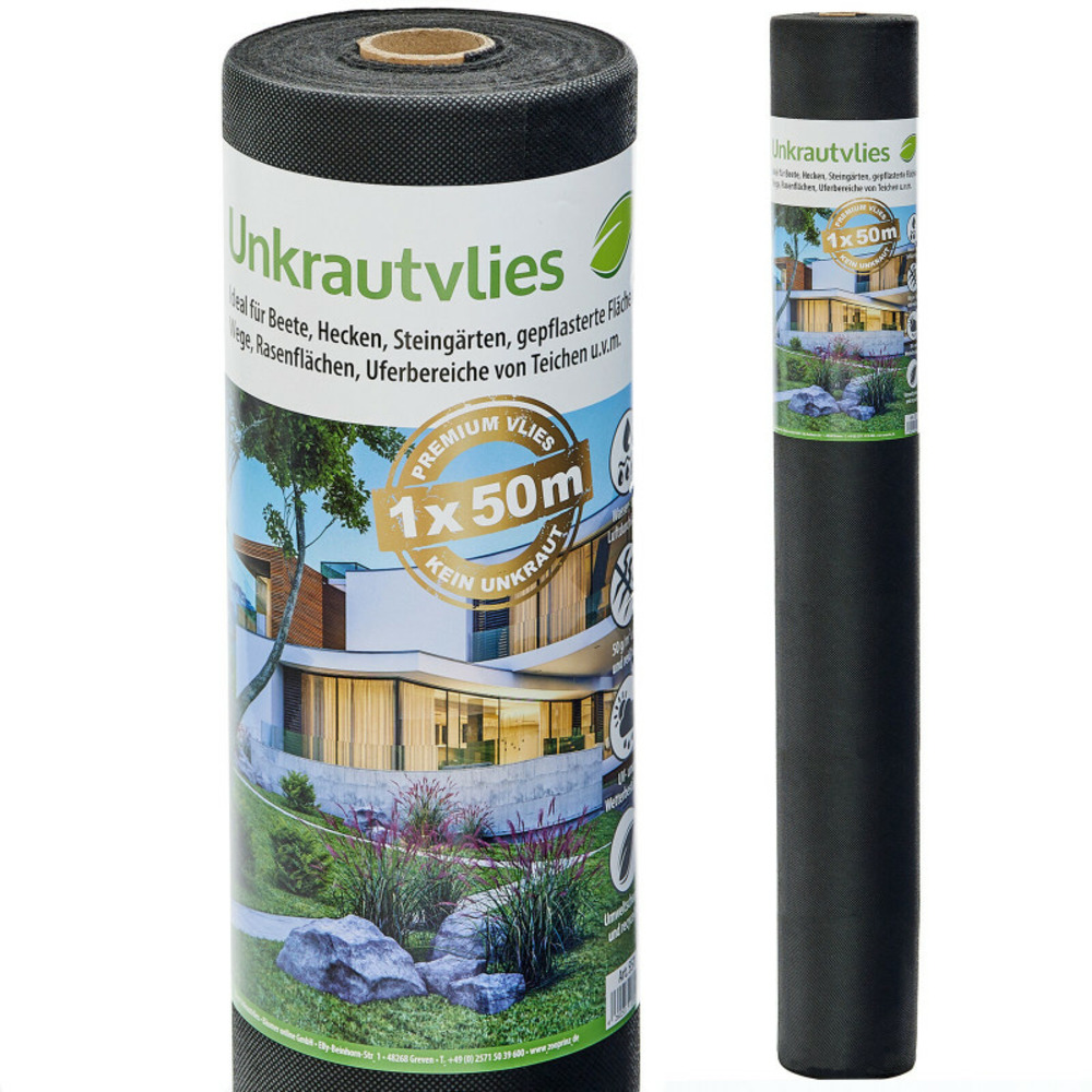 Toile de paillage 50x1m film de jardin couverture polaire contre les mauvaises herbes resistant