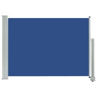 Auvent latéral rétractable de patio 80x300 cm bleu
