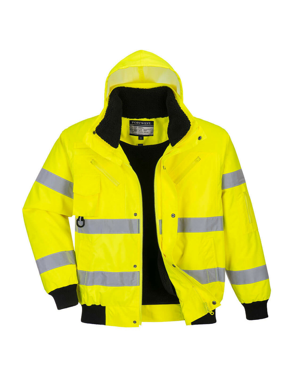 Blouson bomber hivis 3 en 1 couleur : jaune taille l - portwest