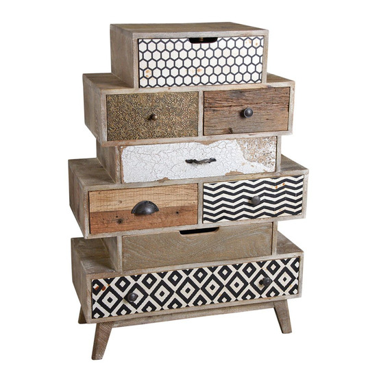 Grande commode en manguier zigzag