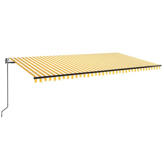 Auvent rétractable automatique 600x350 cm jaune et blanc
