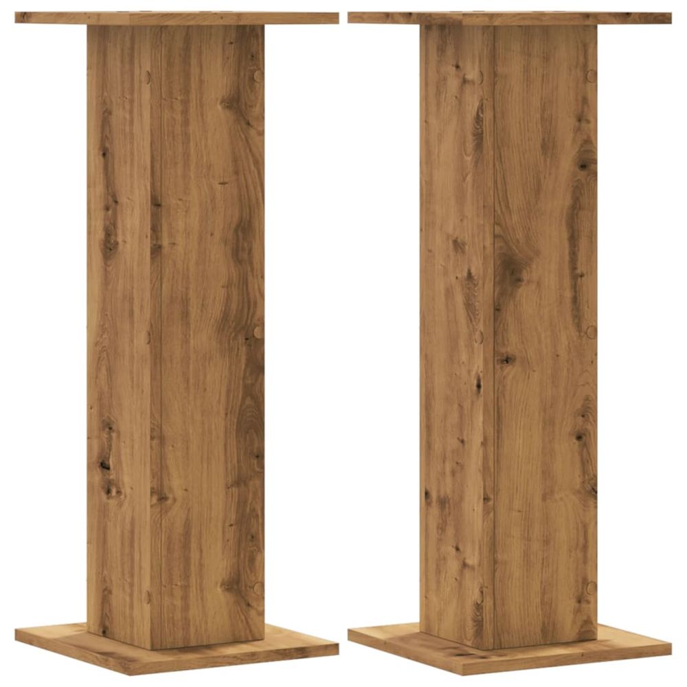 Supports pour plantes 2 pcs chêne artisanal bois d'ingénierie