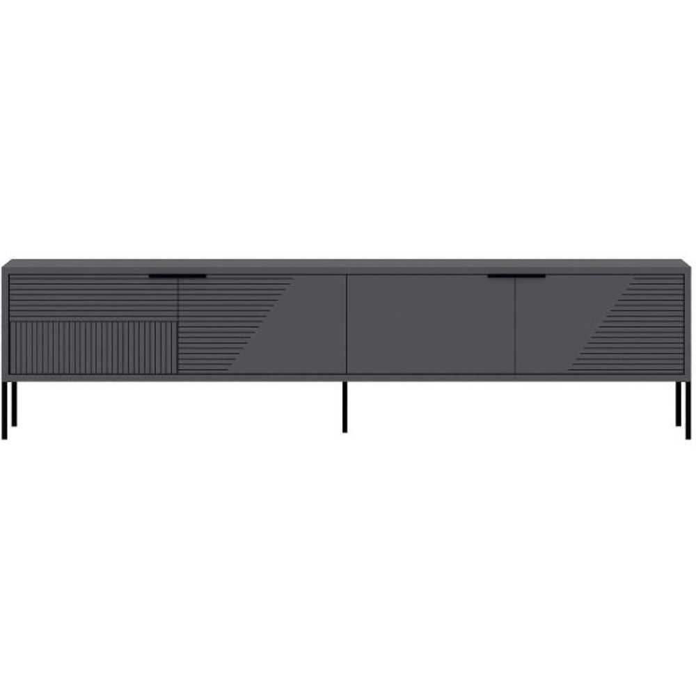 Meuble tv en aggloméré dore anthracite