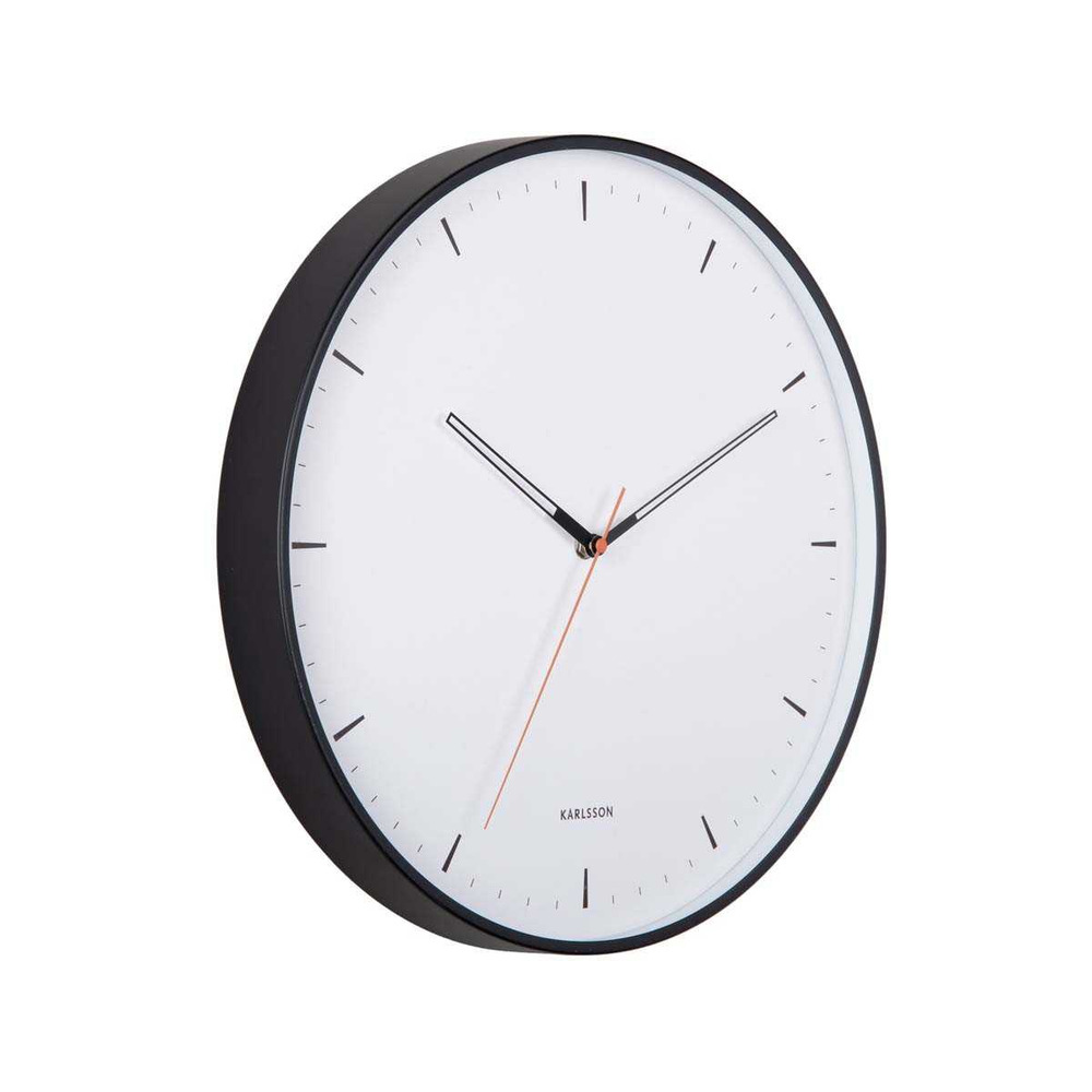 Horloge murale en métal calm noir