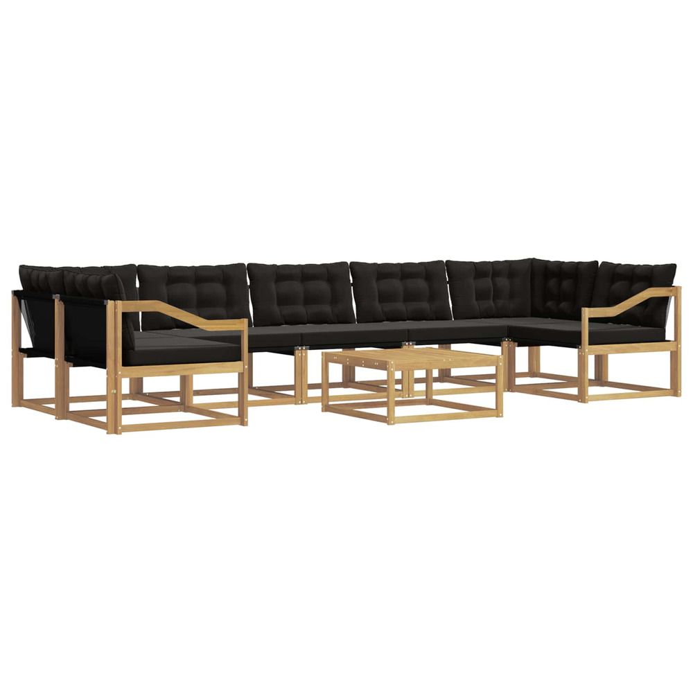 Ensemble de canapés d'extérieur 8 pc blanc et noir