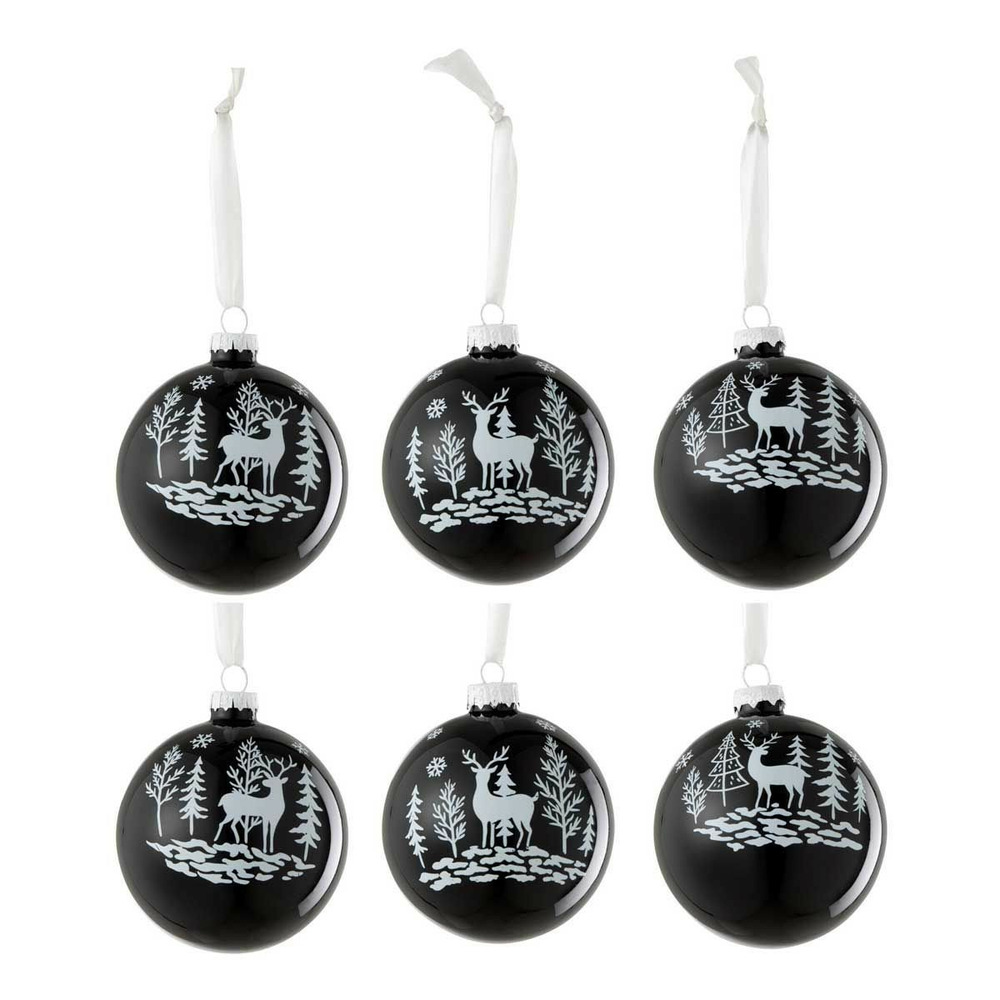 Lot de 6 boules de noël 