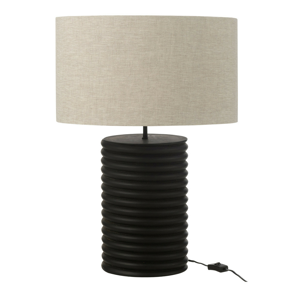 Lampe à poser filetage en bois 