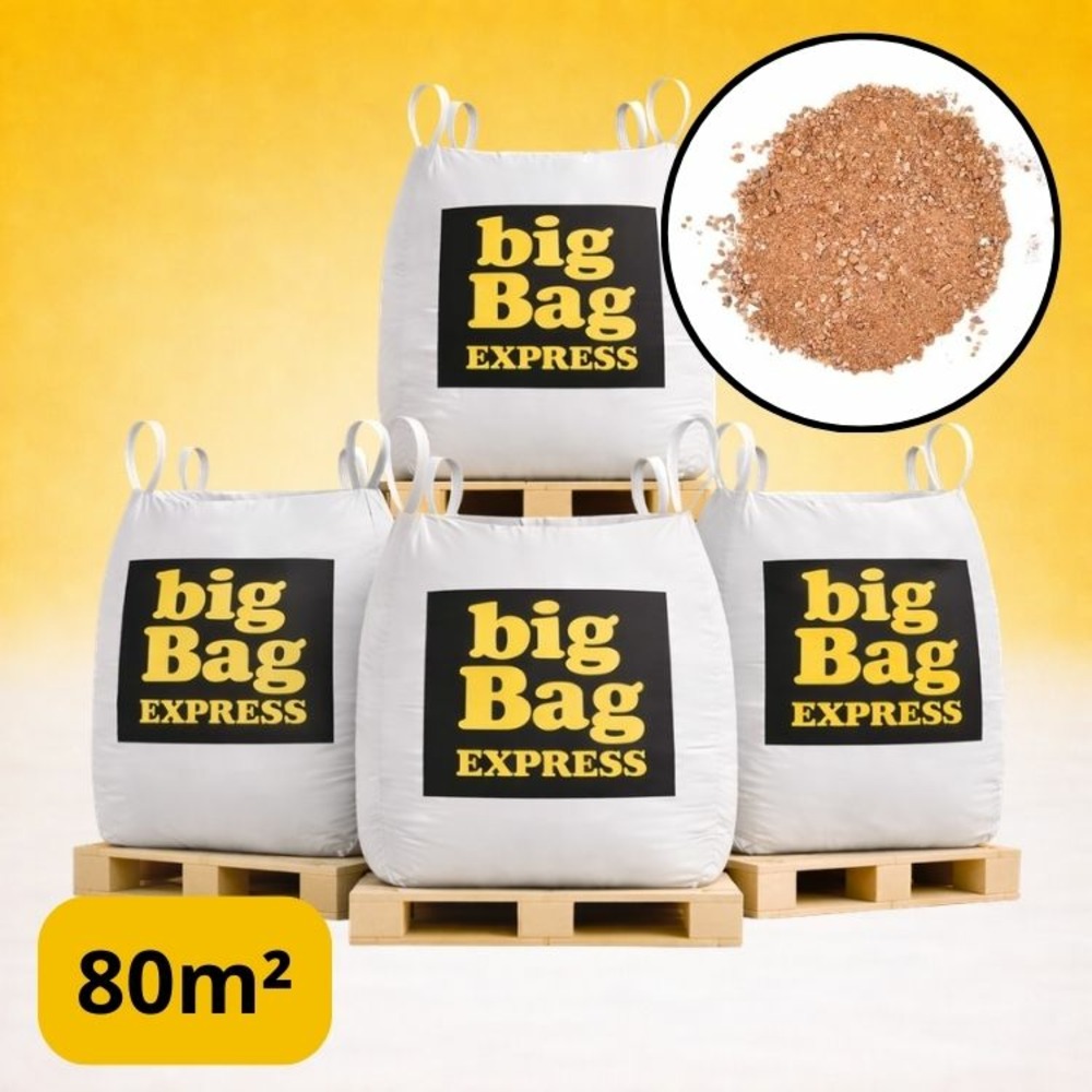 Pack 4 x big bag de +/- 1,5t ≃ 80m² sable stabilisé rose de provence pour terrain de pétanque ø 0/4 mm - livraison premium