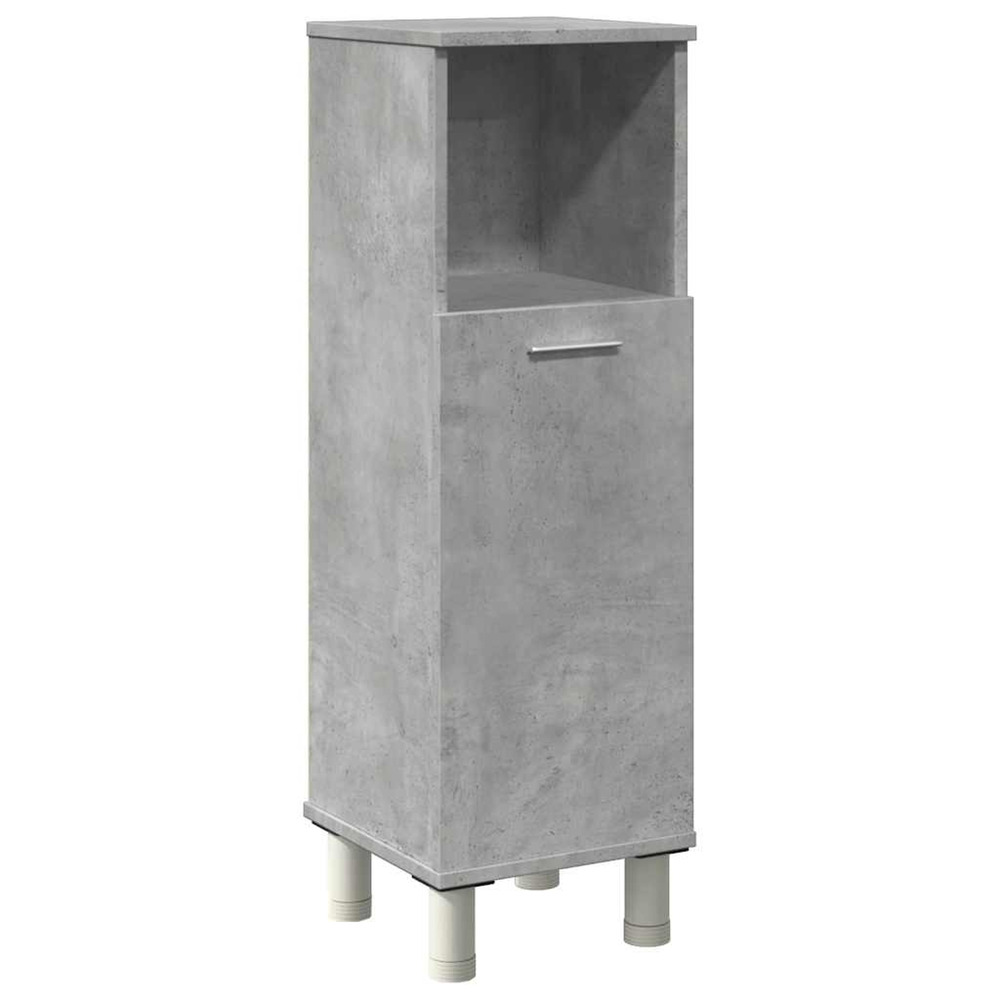 Armoire de salle de bain gris béton 30x30x95 cm aggloméré