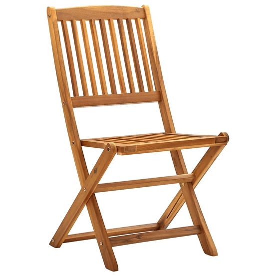 Chaises pliables d'extérieur lot de 4 bois d'acacia solide